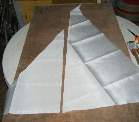 Stephen's cut sailcloths. Photo: SR
